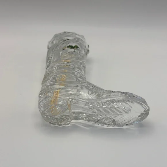 Elegant Clear Boot-Shaped Glass Vase - Store toothpicks or matches - Picture 5 of 5